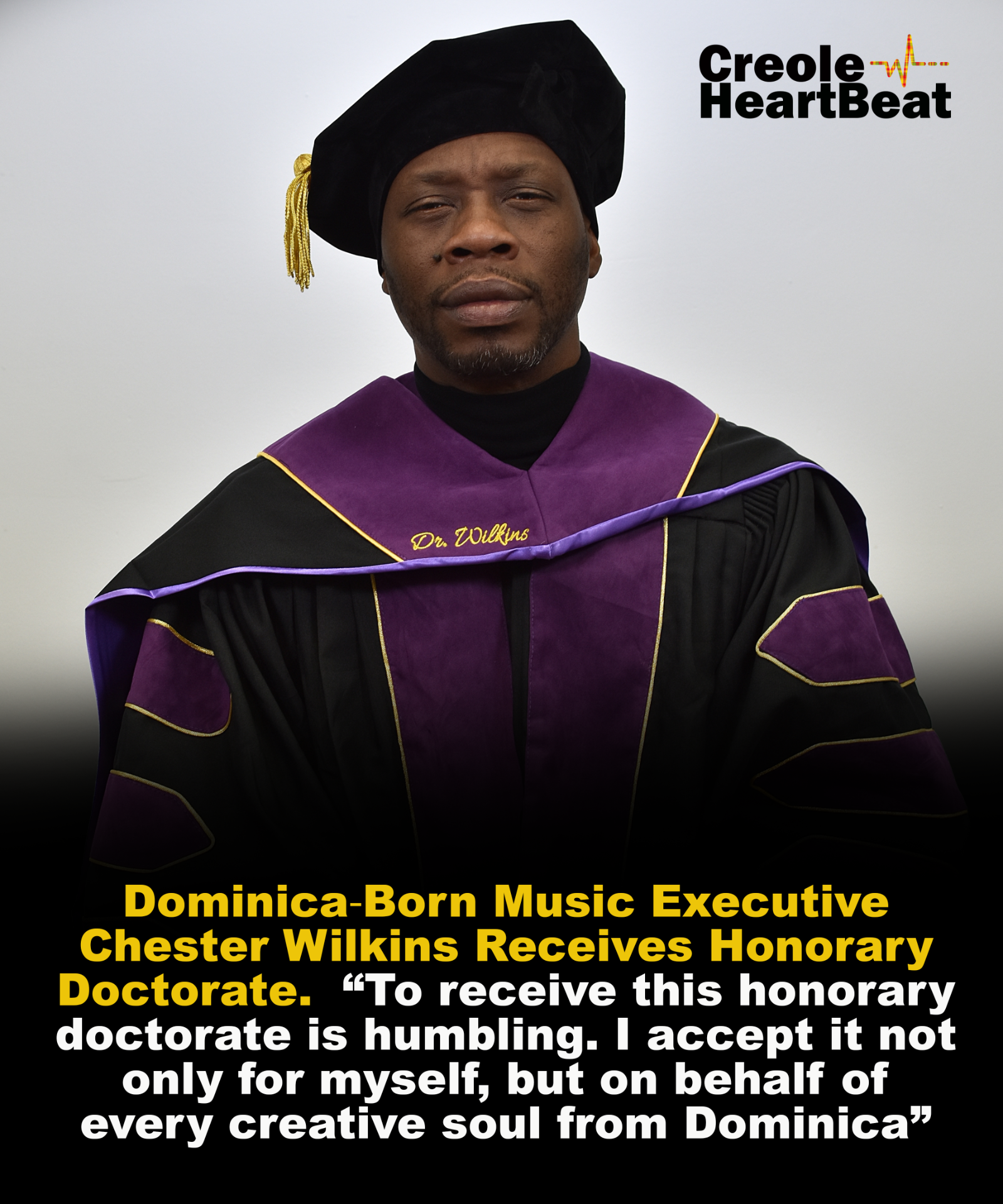 Dominica‐Born Music Executive Chester Wilkins Receives Honorary Doctorate